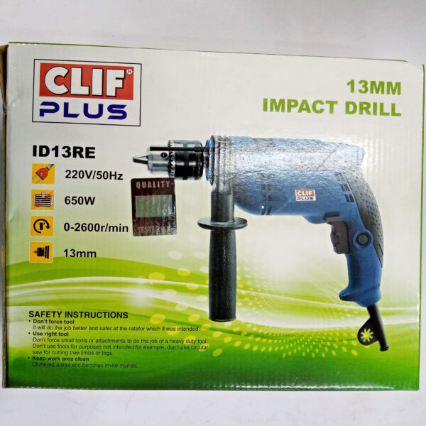 CLIF PLUS 13 MM IMPACT DRILL MACHINE REVERSIBLE ID13RE SERIES - Image 2