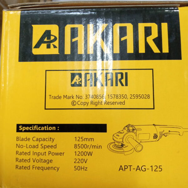 AKARI ANGLE GRINDER  PRO Series-125MM - Image 8