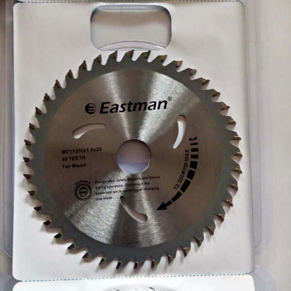 EASTMAN TCT BLADES FOR WOOD 125MM 40T- 2PCS - Image 2