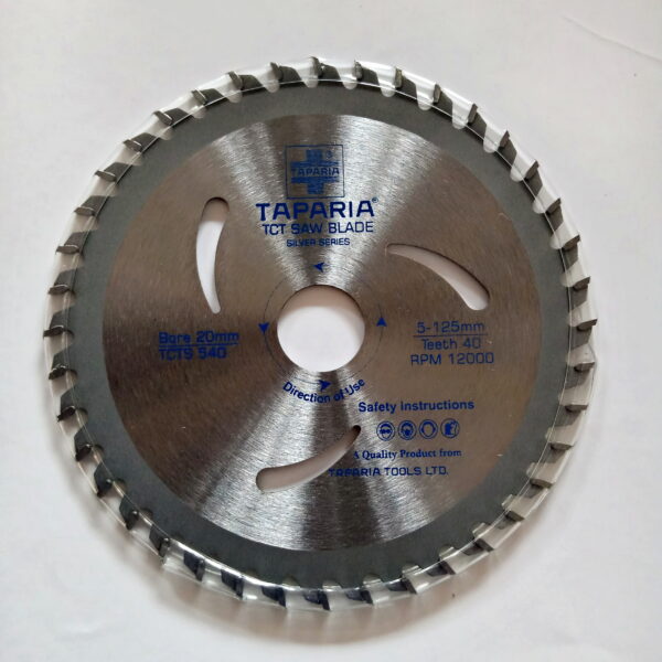 TAPARIA TCT BLADES FOR WOOD 125MM 40T-2 PCS - Image 2