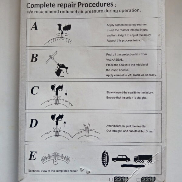 Tubeless Tyre Puncture Repair Kit - Image 2