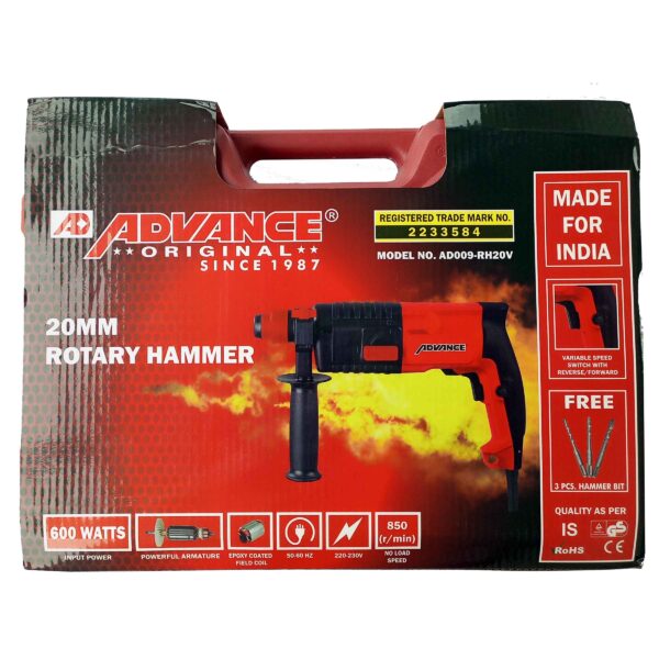 ADVANCE- HEAVY DUTY DEMOLITION ROTARY HAMMER 20MM REVERSIBLE - Image 15