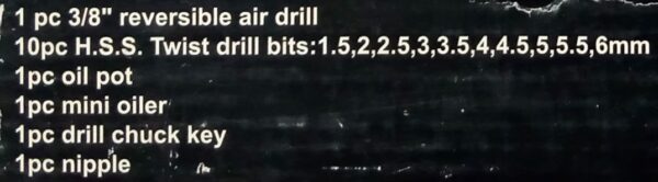 HEAVY DUTY Works New 3/8" Reversible Pneumatic Drill Air Drilling Machines Tool Pistol Type - Image 6