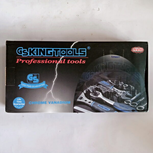 GS KING TOOLS 40pcs 12/6 Point Spline Bit/Hex Bit Set CR-V - Image 4