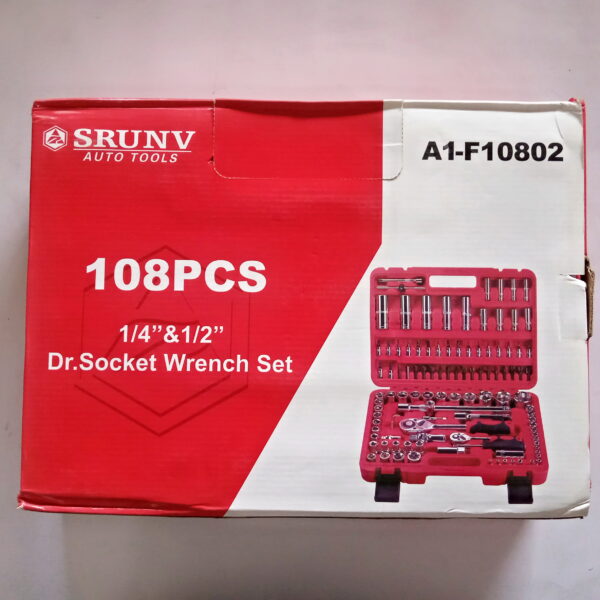 SRUNV 108 PCS 1/2" \ 1/4" DRIVE HEX SOCKET SET HEAVY DUTY - Image 10