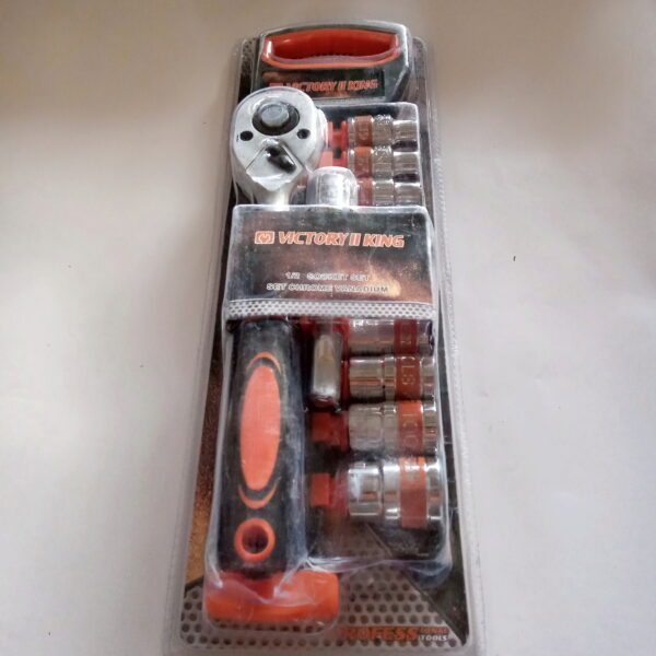 IMG_20210225_175656_141 Socket Set Wrench Spanner 1/2" Sq. Drive with Ratchet Handle, Extension Rod, (Copy) - Image 4