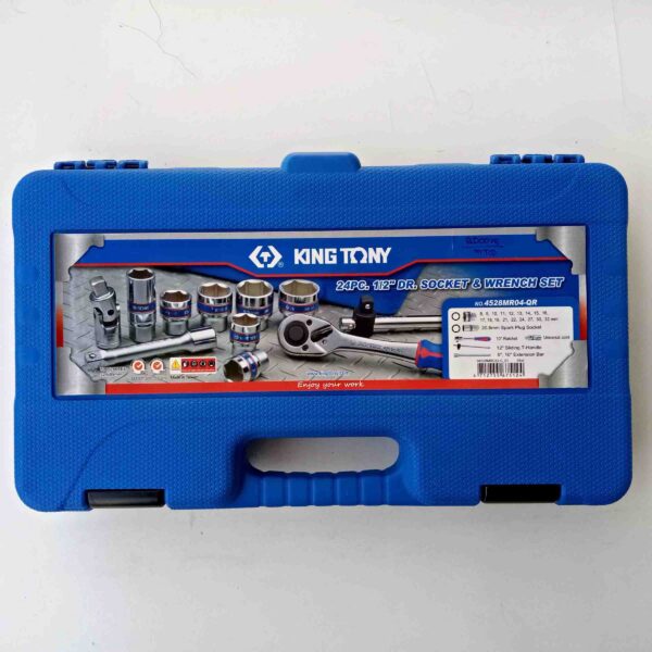 KING TONY  24 PCS 1/2" DRIVE HEX SOCKET SET HEAVY DUTY - Image 8