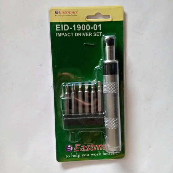 EASTMAN EID-1900-1 Steel CRV Bits Impact Driver Set 1/4 Dr (Silver) - Image 2