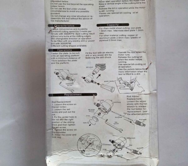 Nibbler-Metal Cutting Double Head Sheet Nibbler Saw Cutter - Image 5