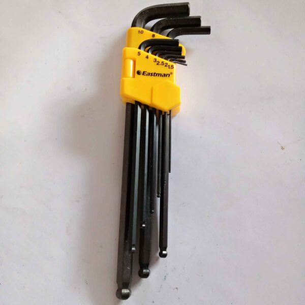 EASTMAN Eak-2408XL MM sizes Extra-Long Pattern Hex Allen Key Set - Image 2