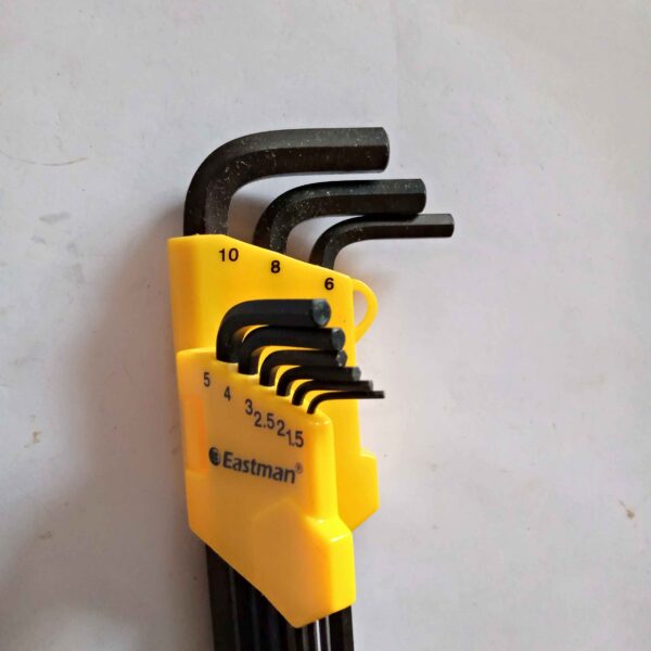 EASTMAN Eak-2408XL MM sizes Extra-Long Pattern Hex Allen Key Set - Image 3