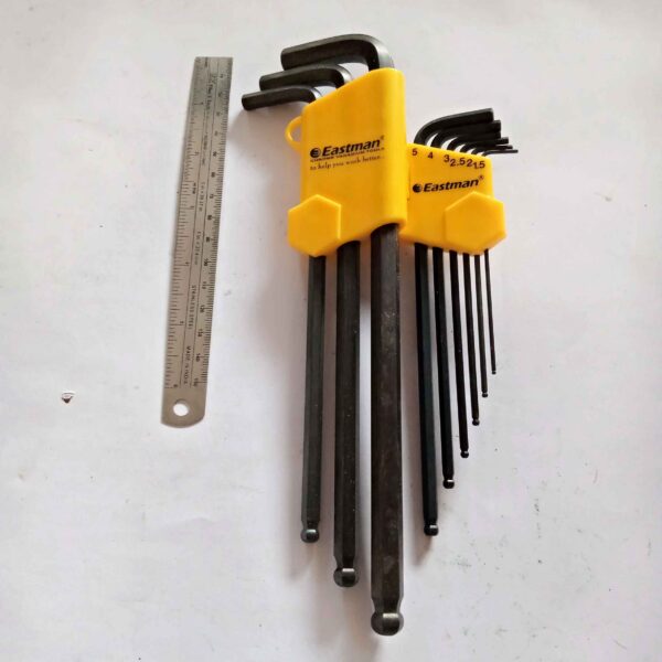 EASTMAN Eak-2408XL MM sizes Extra-Long Pattern Hex Allen Key Set - Image 5
