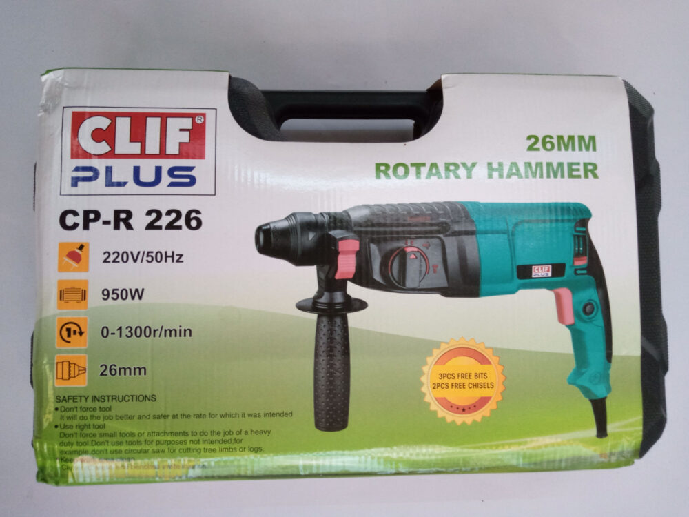 clif plus heavy duty demolition rotary hammer 26mm reversible CLIF PLUS HEAVY DUTY DEMOLITION ROTARY HAMMER 26MM REVERSIBLE - Image 1