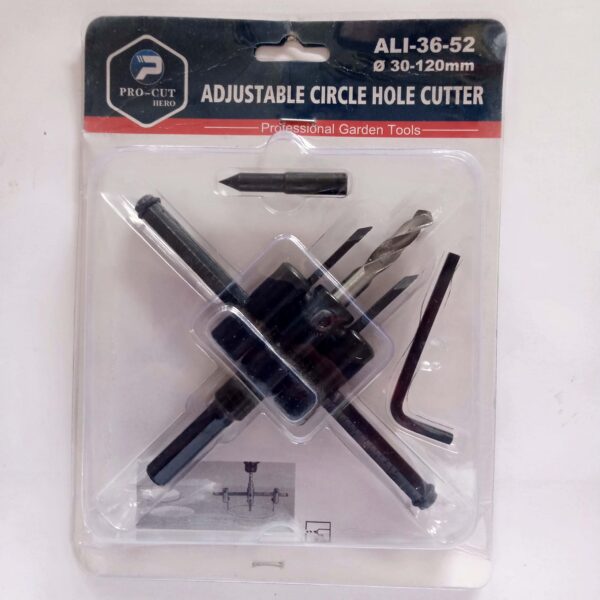 PRO-CUT  Adjustable Wood Circle Hole Cutter Saw Drill Bit Kit 30-120 mm - Image 3