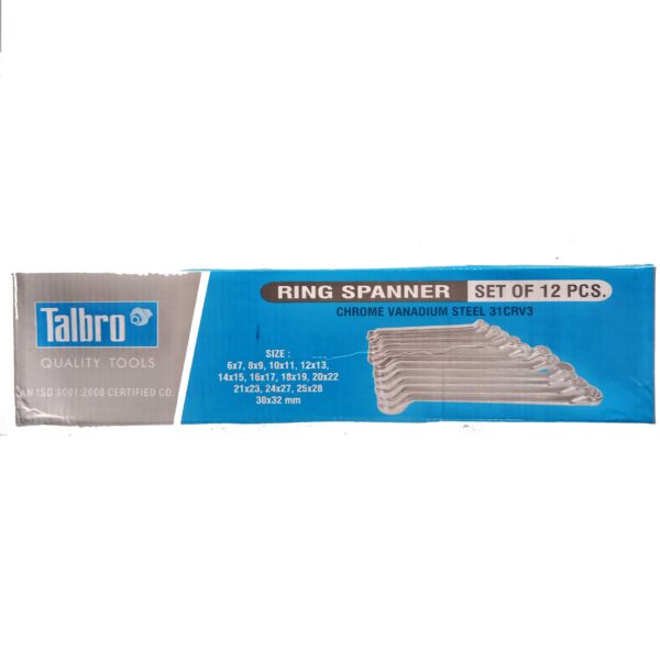 Talbro- 6X7-30X32 12Pcs Ring End Wrench(Pack of 12) - Image 8