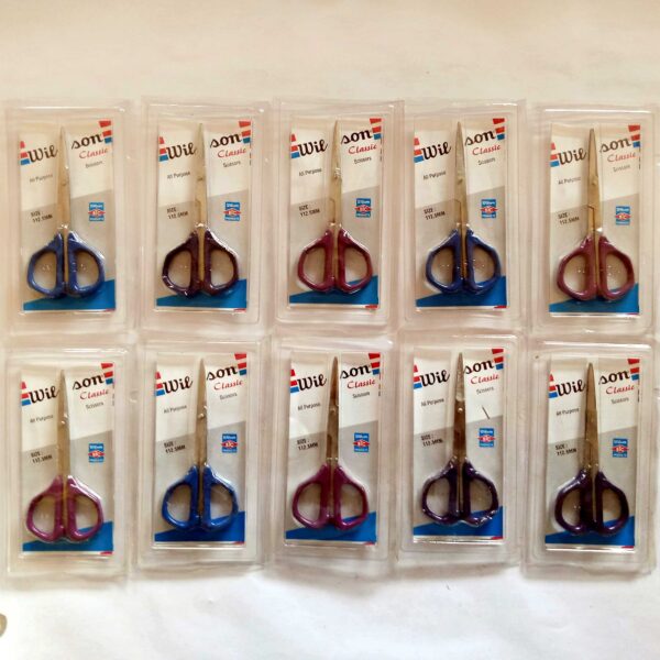 WILSON Classic Stainless steel 4.5" Multipurpose Scissor - Pack of 10 pcs set - Image 2