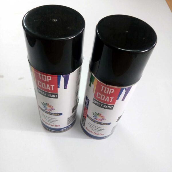 IMG_20210327_174726_376 TOP COAT Multipurpose Colour Spray Paint Can for Cars and Bikes (Glossy Black, 400ml) - Image 2