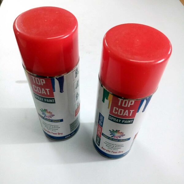 TOP COAT Multipurpose Colour Spray Paint Can for Cars and Bikes (Signal Red, 400ml) - Image 2