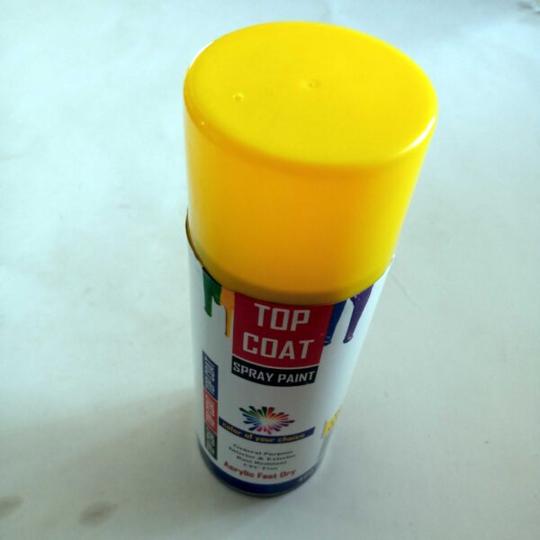 TOP COAT Multipurpose Colour Spray Paint Can for Cars and Bikes (LEMON Yellow, 400ml) - Image 2