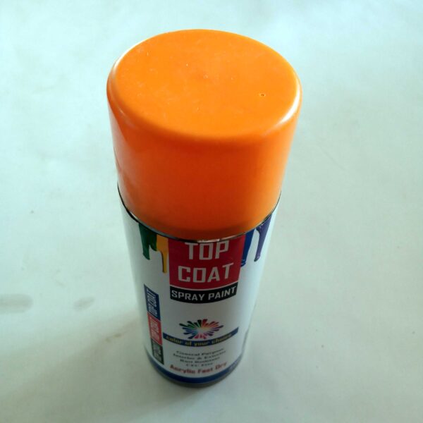 TOP COAT Multipurpose Colour Spray Paint Can for Cars and Bikes (ORANGE, 400ml) - Image 2