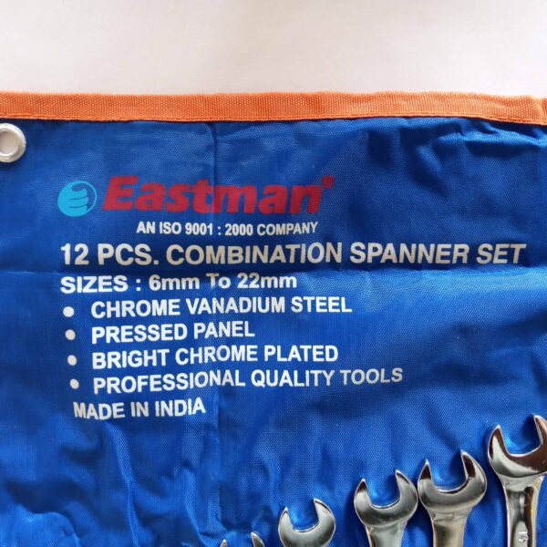 EASTMAN - 6mm TO 22mm-12 Pcs Combination spanner Wrench ELLIPTICLE PANEL - Image 4