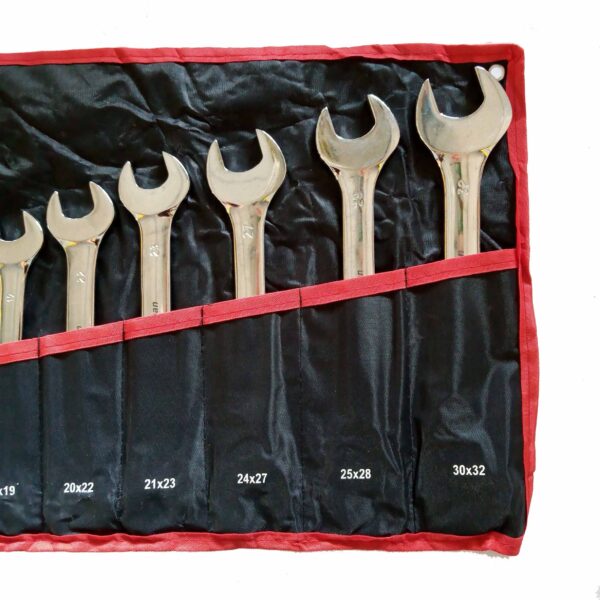 EASTMAN - 6X7 mm TO 30X32 mm-12 Pcs Open End Wrench Set ELLIPTICLE PANEL - Image 7