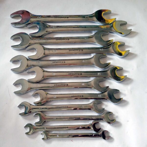 EASTMAN - 6X7 mm TO 30X32 mm-12 Pcs Open End Wrench Set ELLIPTICLE PANEL - Image 3