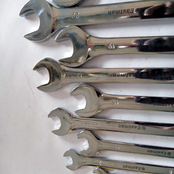 EASTMAN - 6X7 mm TO 30X32 mm-12 Pcs Open End Wrench Set ELLIPTICLE PANEL - Image 4