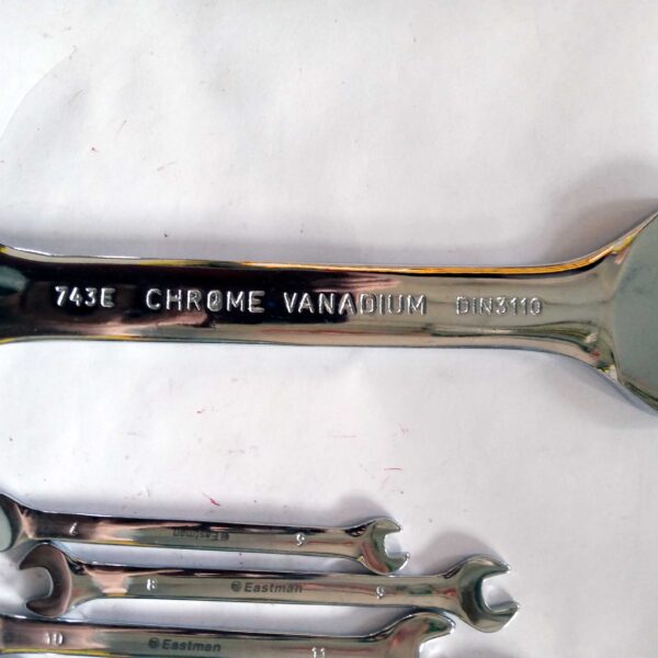 EASTMAN - 6X7 mm TO 30X32 mm-12 Pcs Open End Wrench Set ELLIPTICLE PANEL - Image 5
