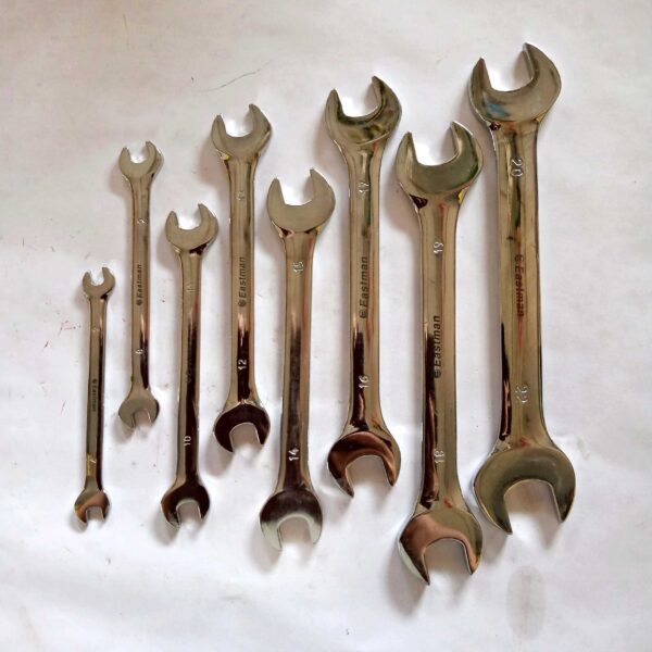 EASTMAN - 6X7 mm TO 20X22 mm-8 Pcs Open End Wrench Set ELLIPTICLE PANEL - Image 3