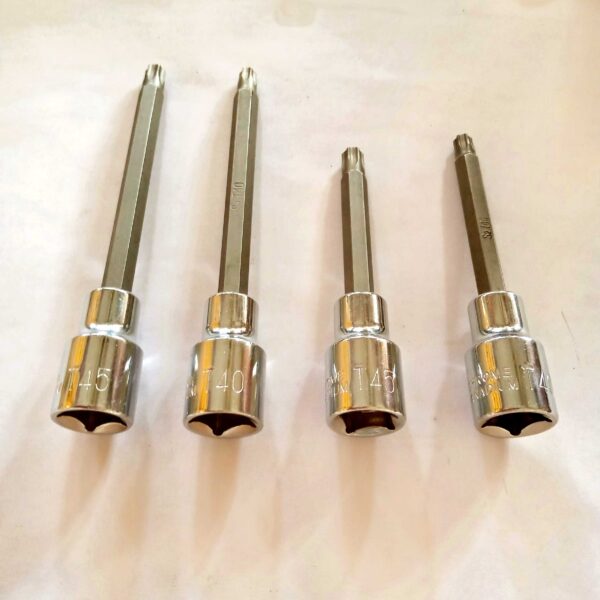 Combo set of Torx Bit Socket 1/2" Sq. Drive-Bits Socket-LONG-Pack Of 4 T40/45 - Image 2