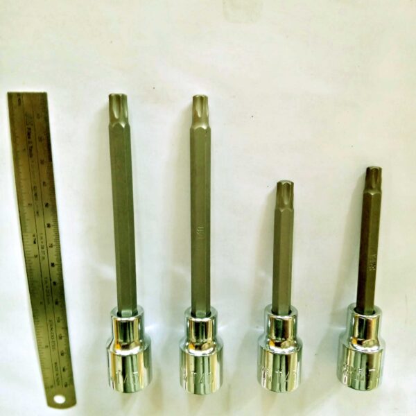 Combo set of Torx Bit Socket 1/2" Sq. Drive-Bits Socket-LONG-Pack Of 4 T40/45 - Image 6