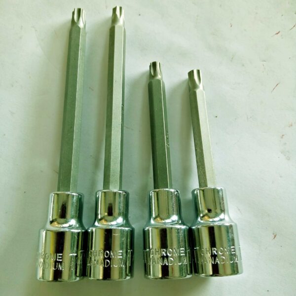 Combo set of Torx Bit Socket 1/2" Sq. Drive-Bits Socket-LONG-Pack Of 4 T40/45 - Image 3