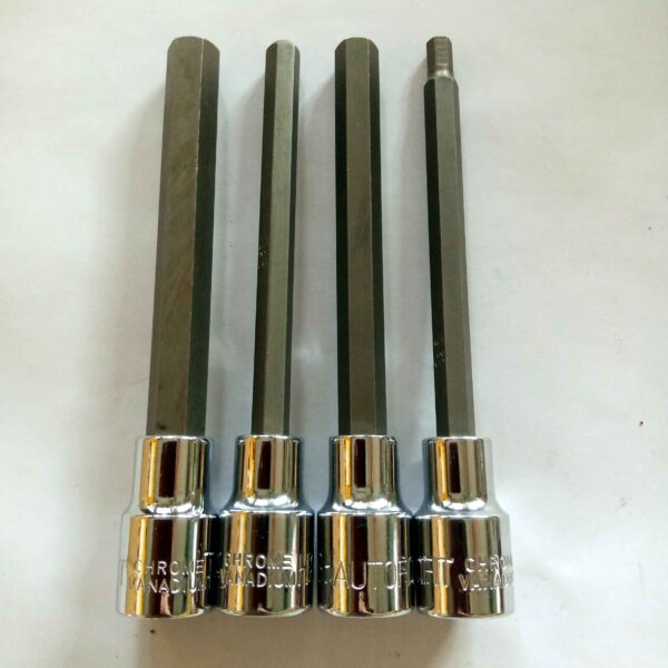 Combo set of HEX Bit Socket 1/2" Sq. Drive-EX.LONG-Pack Of 4 H6/8/10/12 - Image 2