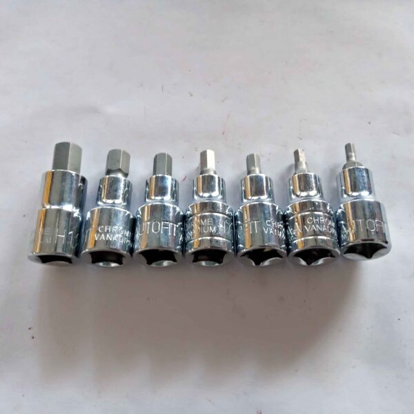 Combo set of HEX Bit Socket 1/2" Sq. Drive-Pack Of 7 pcs H4/5/6/7/8/10/12 - Image 4
