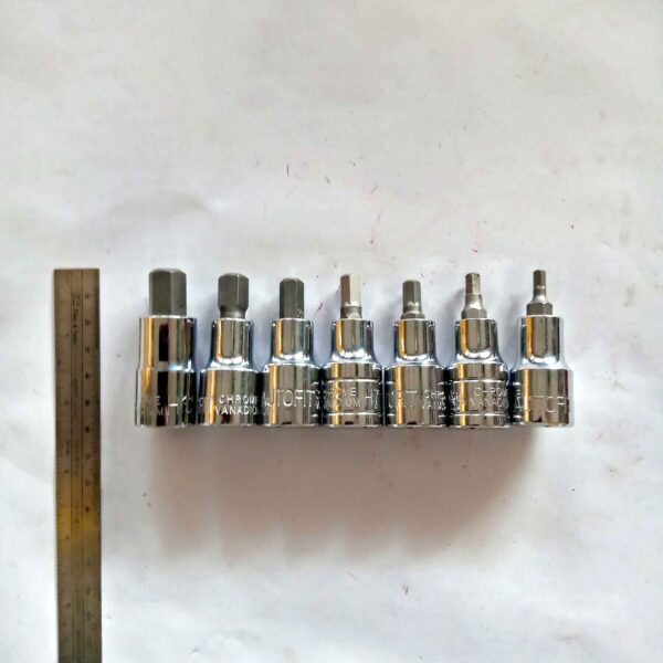 Combo set of HEX Bit Socket 1/2" Sq. Drive-Pack Of 7 pcs H4/5/6/7/8/10/12 - Image 6