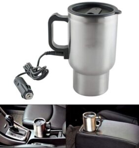 12V Car Charging Electric Kettle Mug (Silver) - Image 5