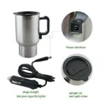 12V Car Charging Electric Kettle Mug (Silver)
