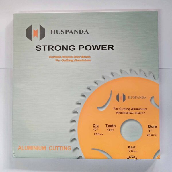HUSPANDA- CARBIDE TIPPED SAW BLADE FOR ALUMINIUM 10"-255mm-100Teeth - Image 11