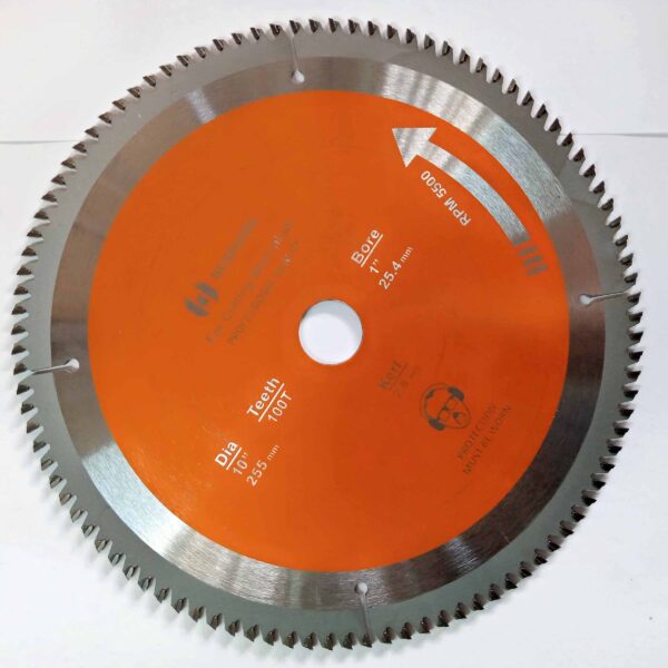 HUSPANDA- CARBIDE TIPPED SAW BLADE FOR ALUMINIUM 10"-255mm-100Teeth - Image 4