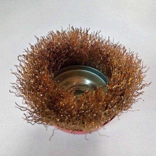 Chetak+RG Gold Combo Steel Twisted Cup Brush (3 inch), Brass Circle Wire Brush (3 inch) - Image 2