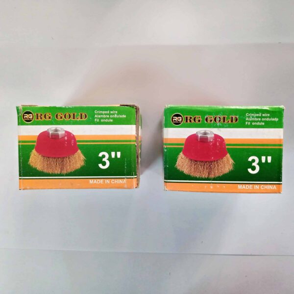 RG Gold Brass Circle Wire Brush (3 inch) 2 Pcs Set - Image 6