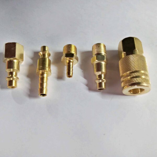 ASAKI Imported 5 Pieces Pneumatic Air Quick Connector Kit Coupling Adapter - Image 2