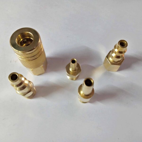 ASAKI Imported 5 Pieces Pneumatic Air Quick Connector Kit Coupling Adapter - Image 3