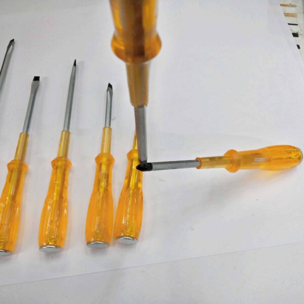 AFIXS Chrome Vanadium Striking Screwdriver, Slotted & Phillips (Pack of 7 Pcs Silver Yellow) - Image 8
