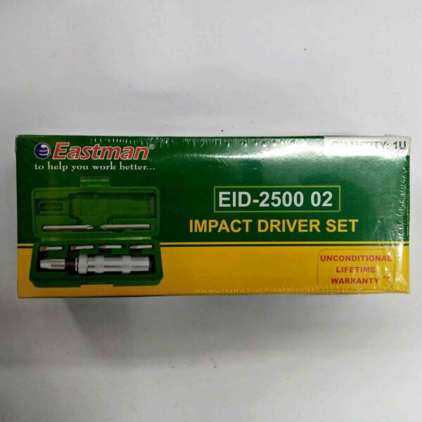 EASTMAN EID-2500-02 Steel Impact Driver Bit Set CRV Bits, Silver 7Pcs Set - Image 5