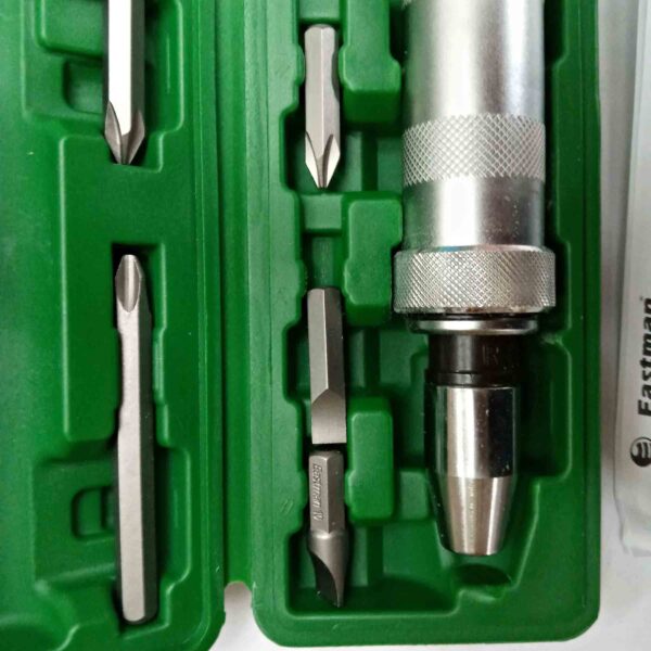 EASTMAN EID-2500-02 Steel Impact Driver Bit Set CRV Bits, Silver 7Pcs Set - Image 2