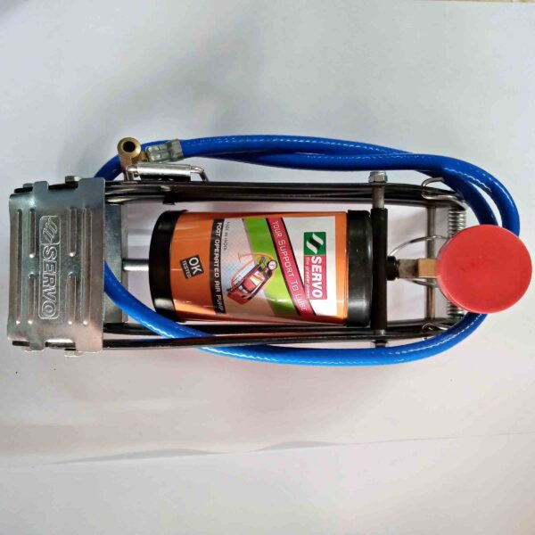 SERVO-SINGLE CYLINDER Steel Chrome Plated Air Foot Pump - Image 5