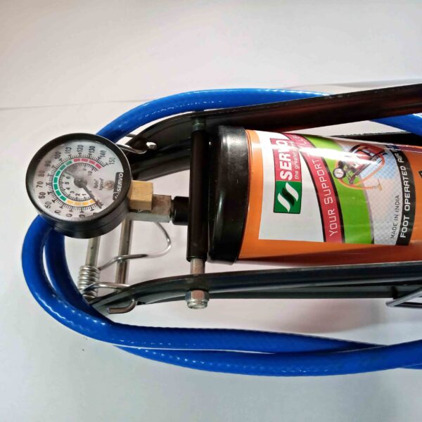 SERVO-SINGLE CYLINDER Steel Chrome Plated Air Foot Pump - Image 6