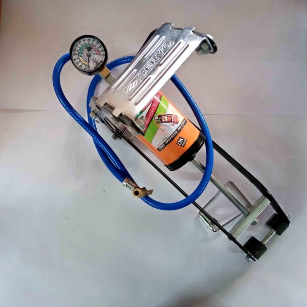 SERVO-SINGLE CYLINDER Steel Chrome Plated Air Foot Pump - Image 2